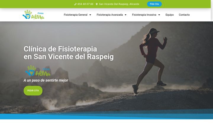 Screenshot of almasanvicentefisioterapia.es