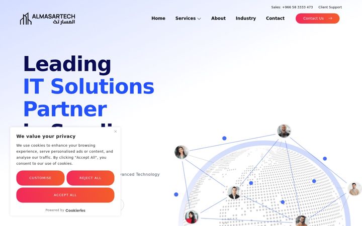 Screenshot of almasartech.sa