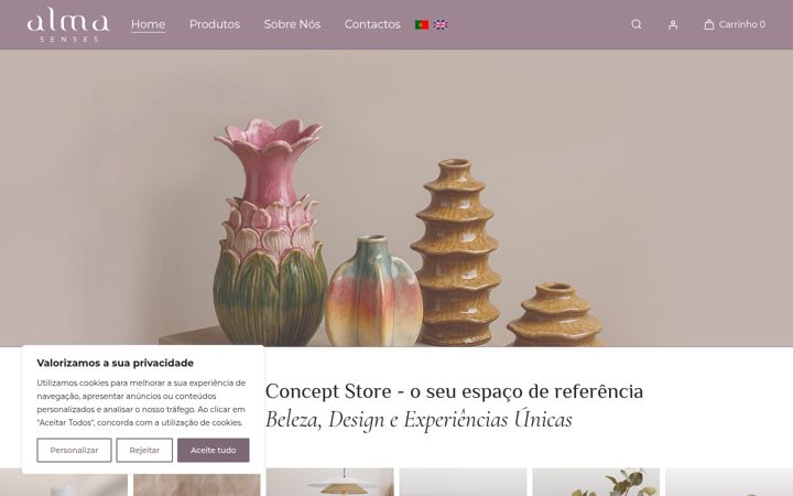Screenshot of almasensesconcepts.com