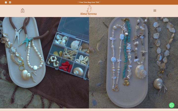 Screenshot of almaserenajewelry.com