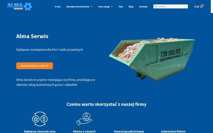 Screenshot of almaserwis.com.pl