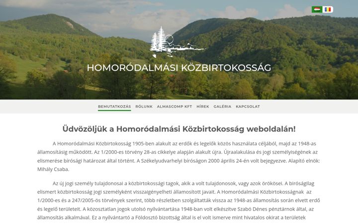Screenshot of almasikozbirtokossag.ro