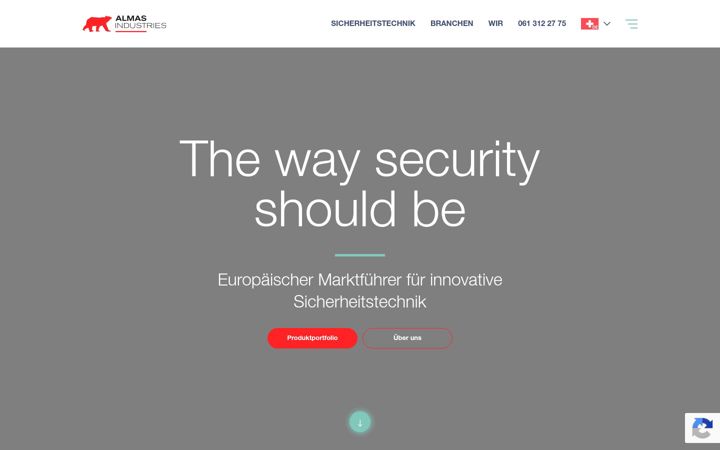 Screenshot of almasindustries.ch