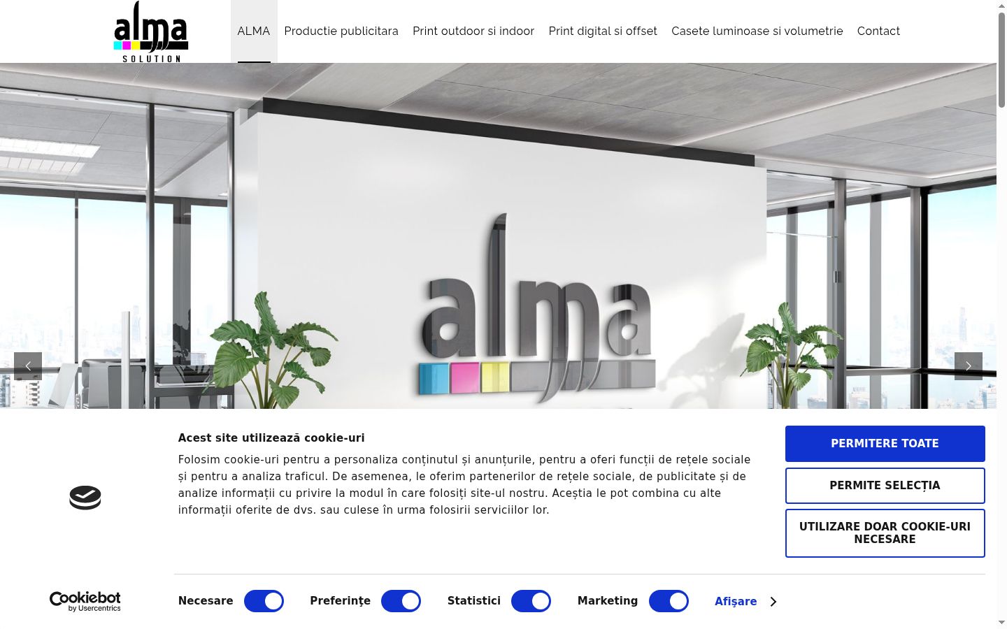 Screenshot of the consent banner shown before any interaction