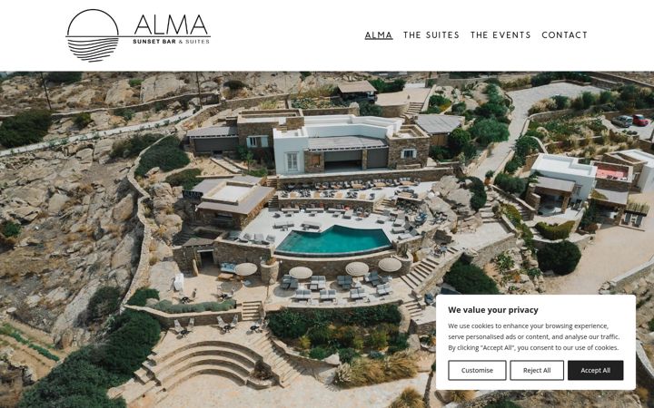 Screenshot of almasunsetios.gr