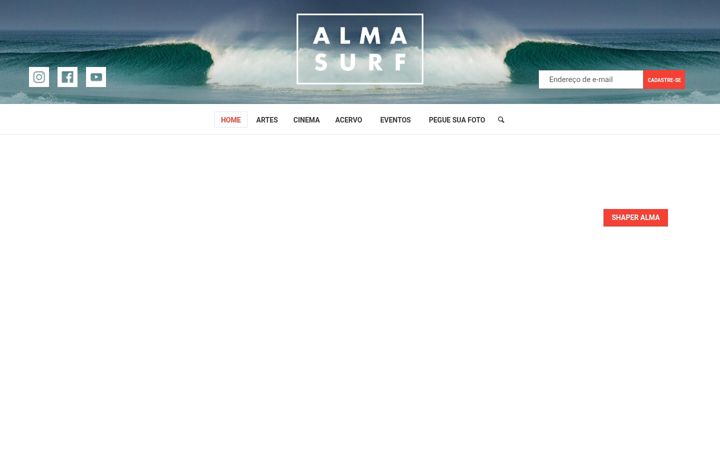 Kuvakaappaus sivustosta almasurf.com.br