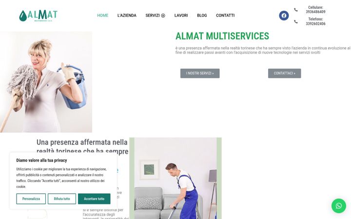 Screenshot of almatpulizietorino.it