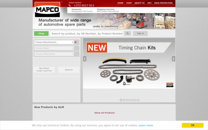 Screenshot of almautomotive.ee