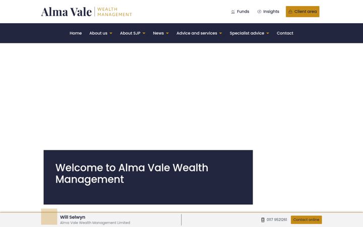 Screenshot of almavalewealth.co.uk