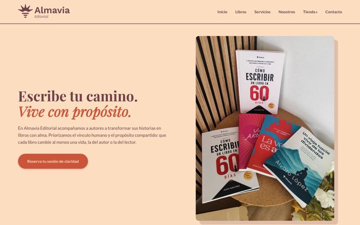 Screenshot of almaviaeditorial.com