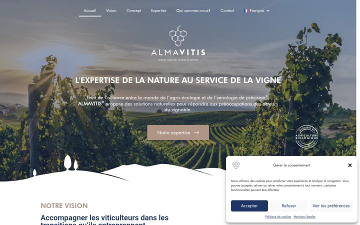 Screenshot of almavitis.eu