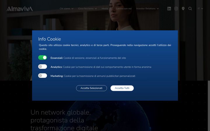 Captura de pantalla de almaviva.it
