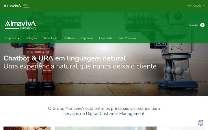 Screenshot of almavivaexperience.com.br