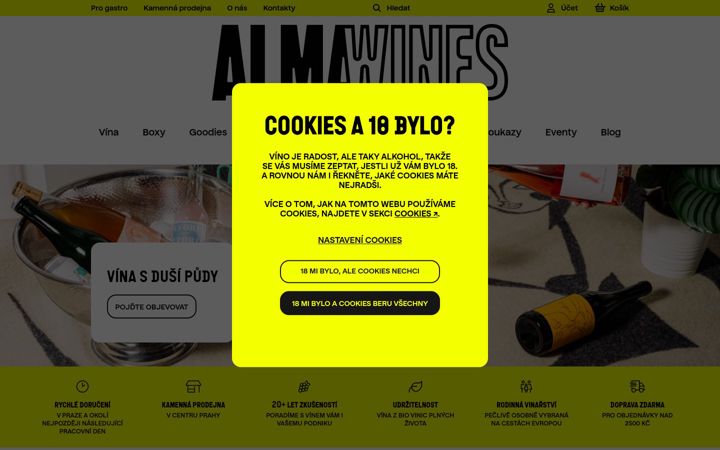 Screenshot of almawines.cz
