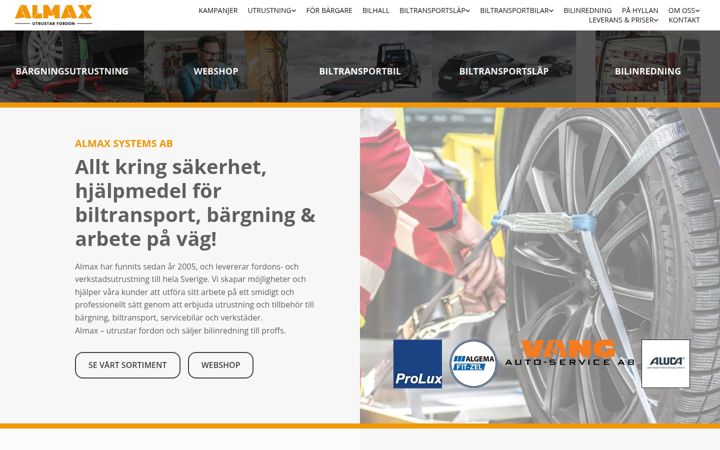 Screenshot of almax.se