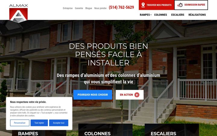 Screenshot of almaxcanada.com