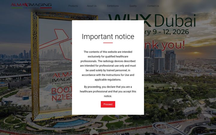 Screenshot of almaximaging.com