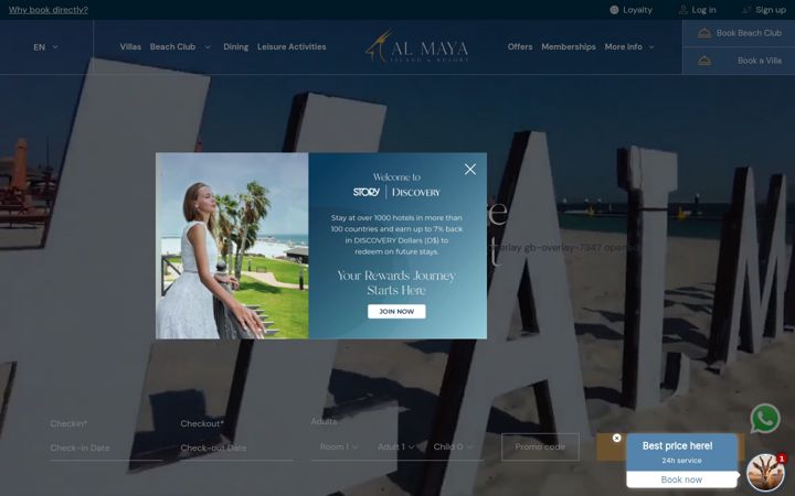 Screenshot of almayauae.com