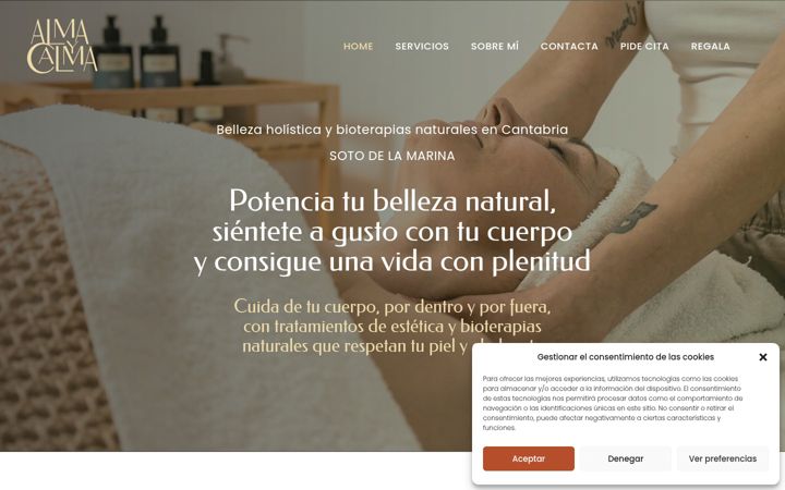 Screenshot of almaycalma.es