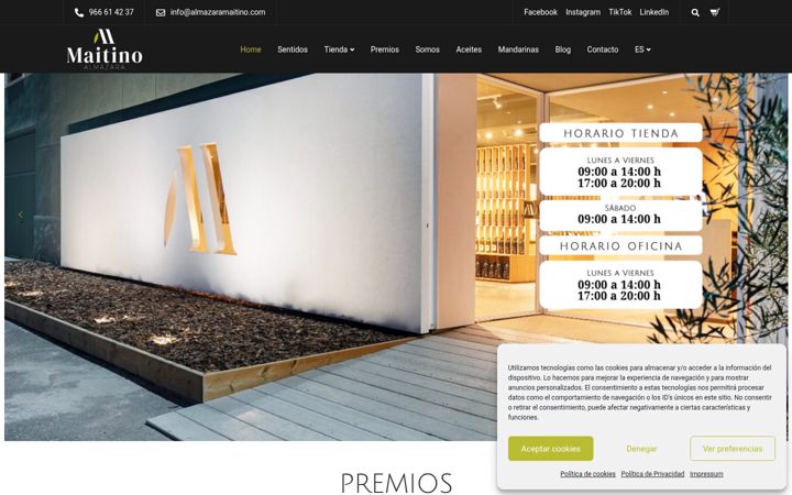 Captura de pantalla de almazaramaitino.com