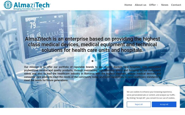 Screenshot of almazitech.com