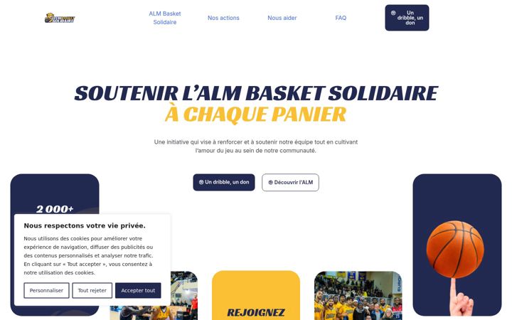 Captura de pantalla de almbasketsolidaire.com