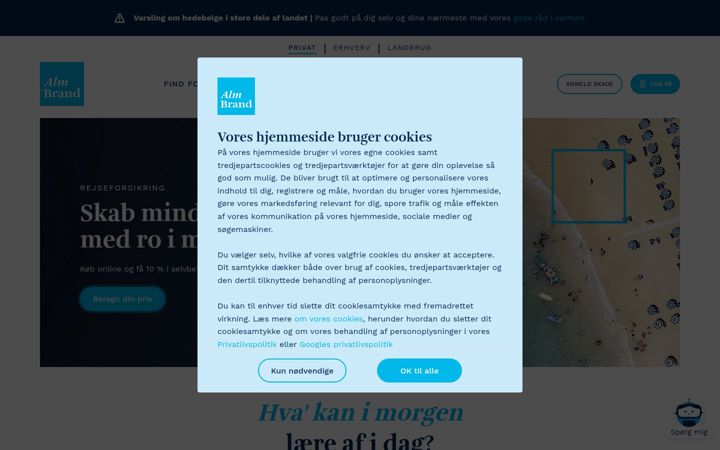 Screenshot of almbrand.dk