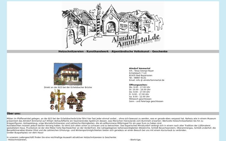 Screenshot of almdorfammertal.de
