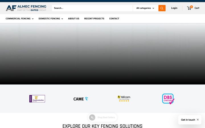 Screenshot of almecfencing.co.uk