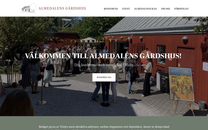 Ekrano kopija almedalensgardshus.se