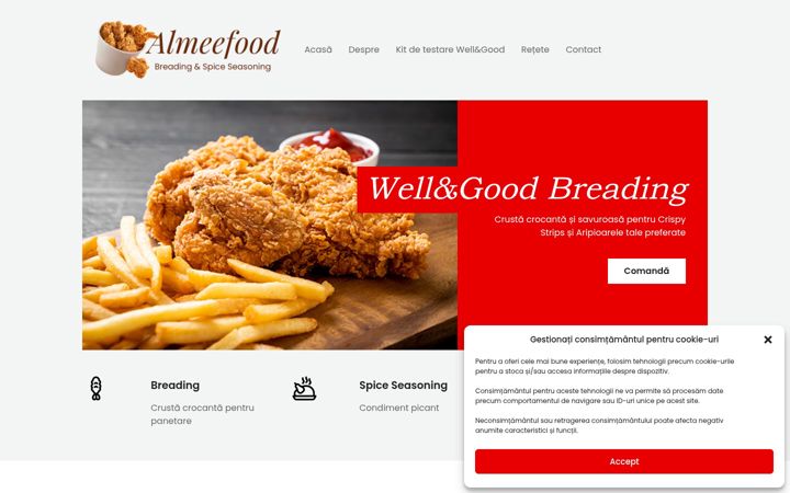Screenshot of almeefood.ro