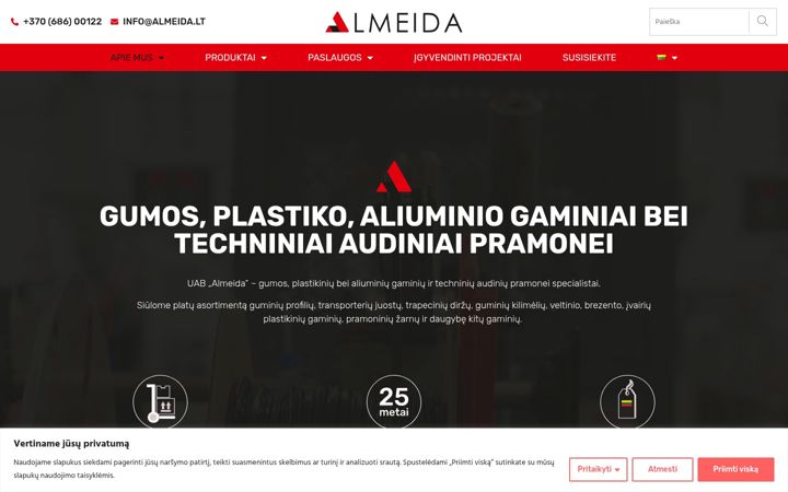 Screenshot of almeida.lt