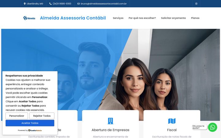 Screenshot of almeidaassessoriacontabil.com.br