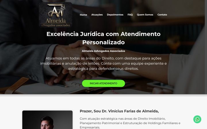 Screenshot di almeidadvogadosassociados.com.br