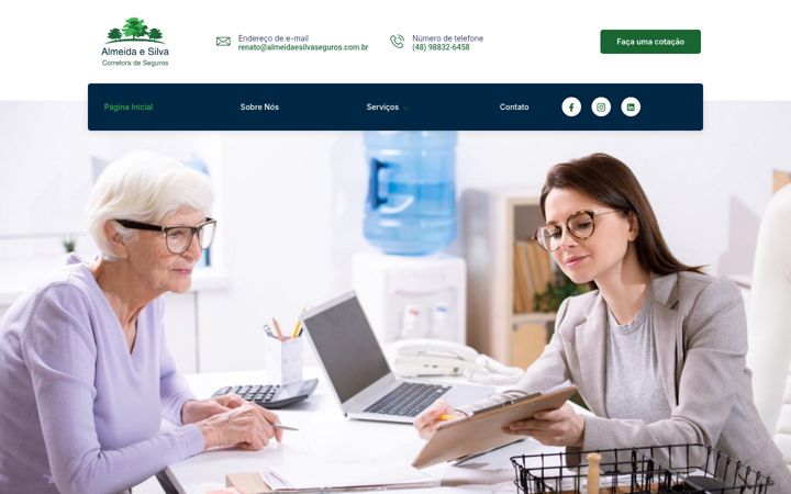 Screenshot di almeidaesilvaseguros.com.br