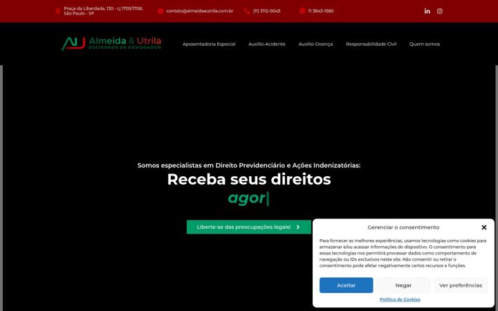 Screenshot di almeidaeutrila.com.br