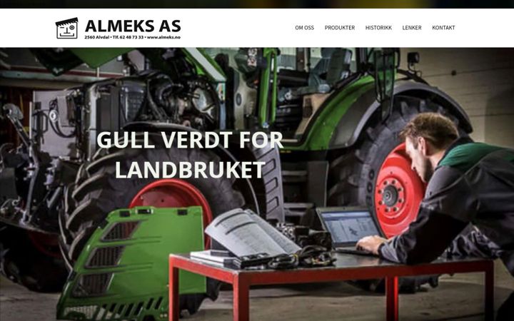 Screenshot stránky almeks.no