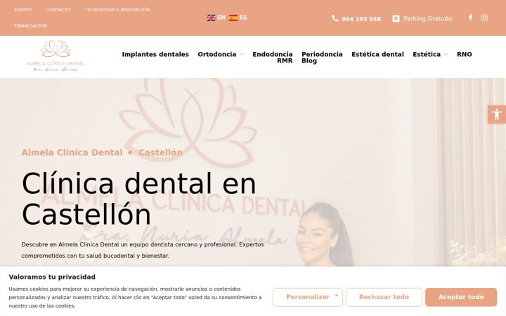 Screenshot of almeladental.com