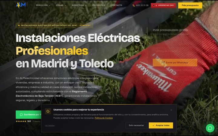 Screenshot of almelectricidad.com