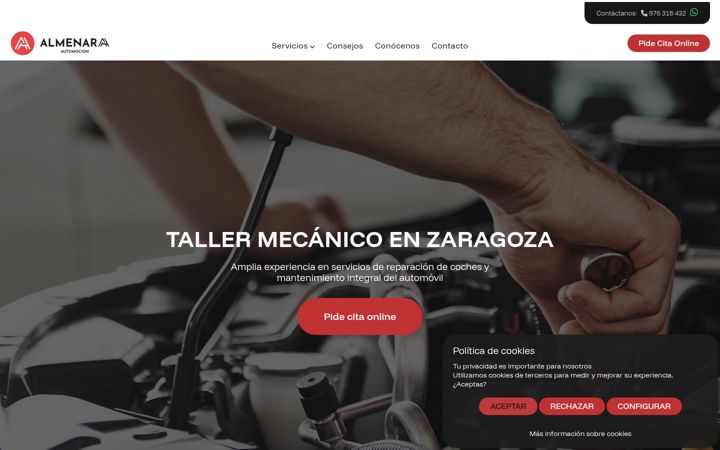 Screenshot of almenarautomocion.com