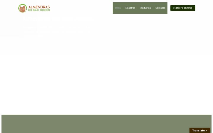 Captura de ecrã de almendrasbajoaragon.com