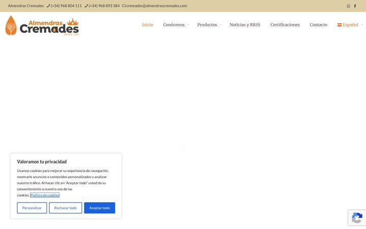 Screenshot of almendrascremades.com