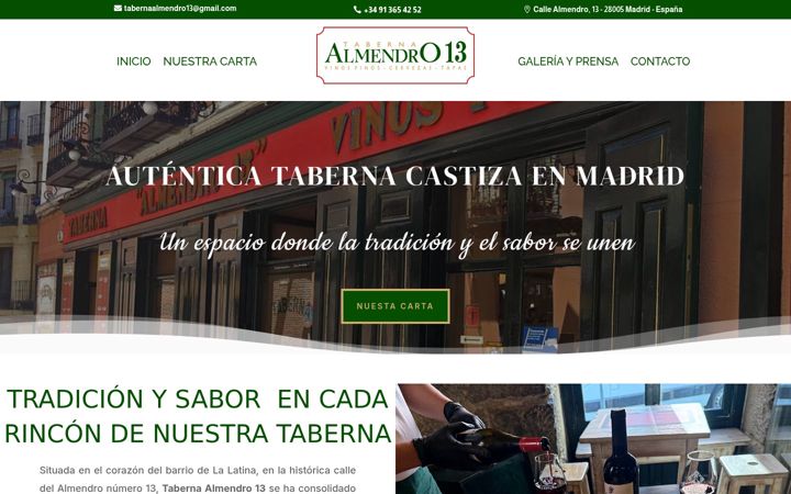 Screenshot of almendro13.com