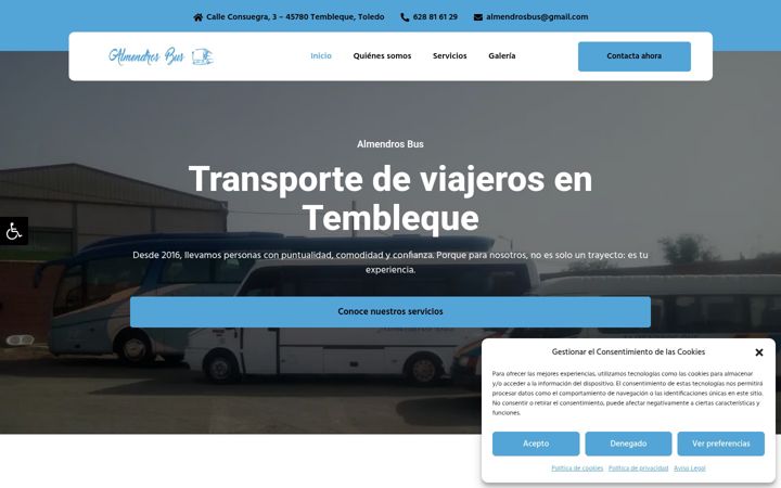 Screenshot of almendrosbus.com