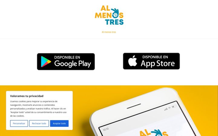 Screenshot of almenostres.com