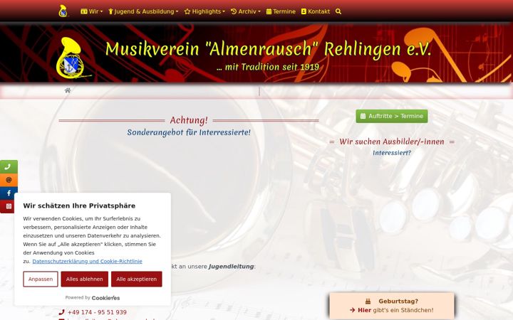 Screenshot of almenrausch.de