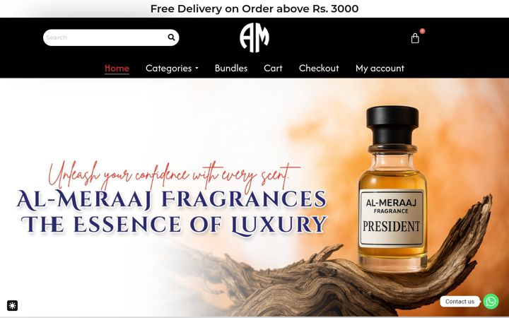 Screenshot of almeraajfragrance.com