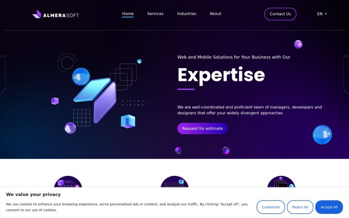 Screenshot of almerasoft.com