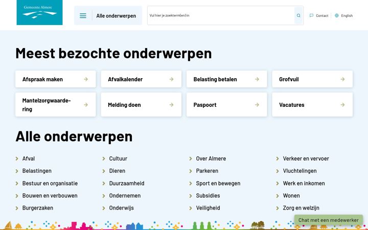 Screenshot of almere.nl