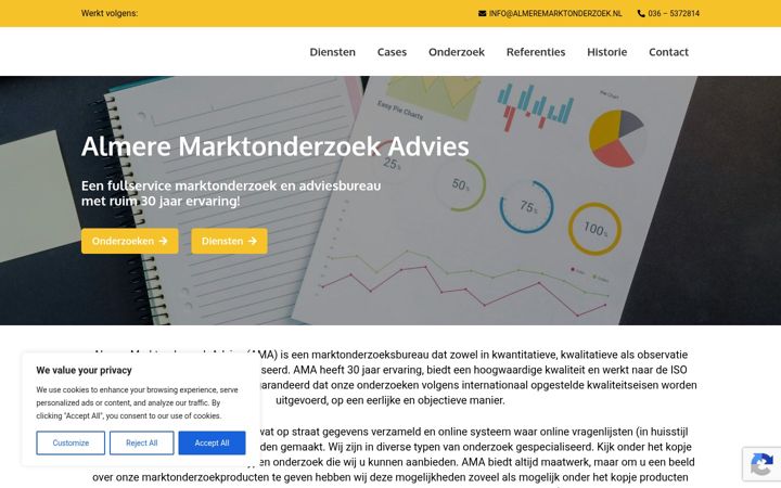 Screenshot of almeremarktonderzoek.nl